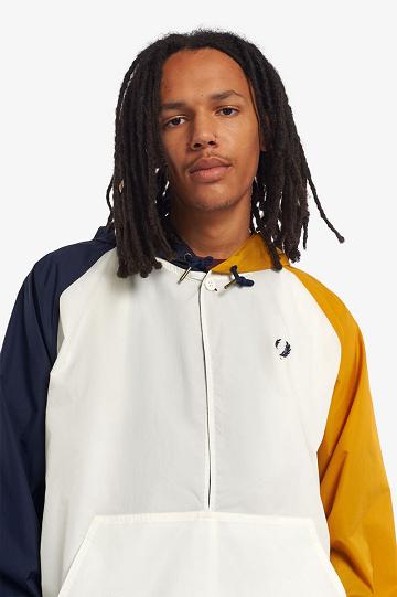 White Fred Perry Ripstop Windbreaker Men's Jackets | PH 1238MQZA